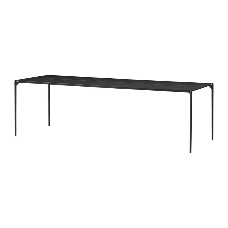Jardin - Tables de jardin - Table rectangulaire Novo métal noir / 240 x 90 cm - AYTM - Noir - Acier revêtement poudre