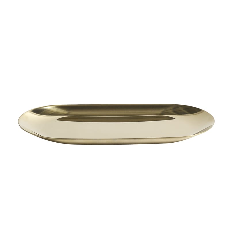 Tableware - Trays and serving dishes - Tray Tray metal gold Small - L 18 cm - Hay - Gold - Stainless steel