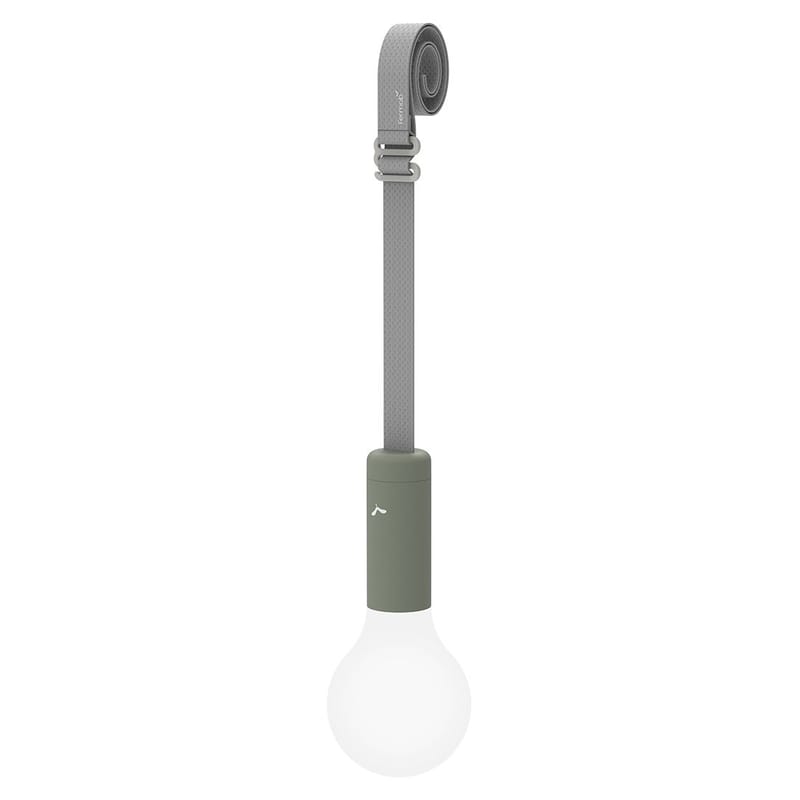 Luminaire - Lampes de table - Accessoire  plastique vert / Sangle de suspension pour lampe sans fil Aplô LED - Fermob - Cactus / Sangle grise - Aluminium, Polyester