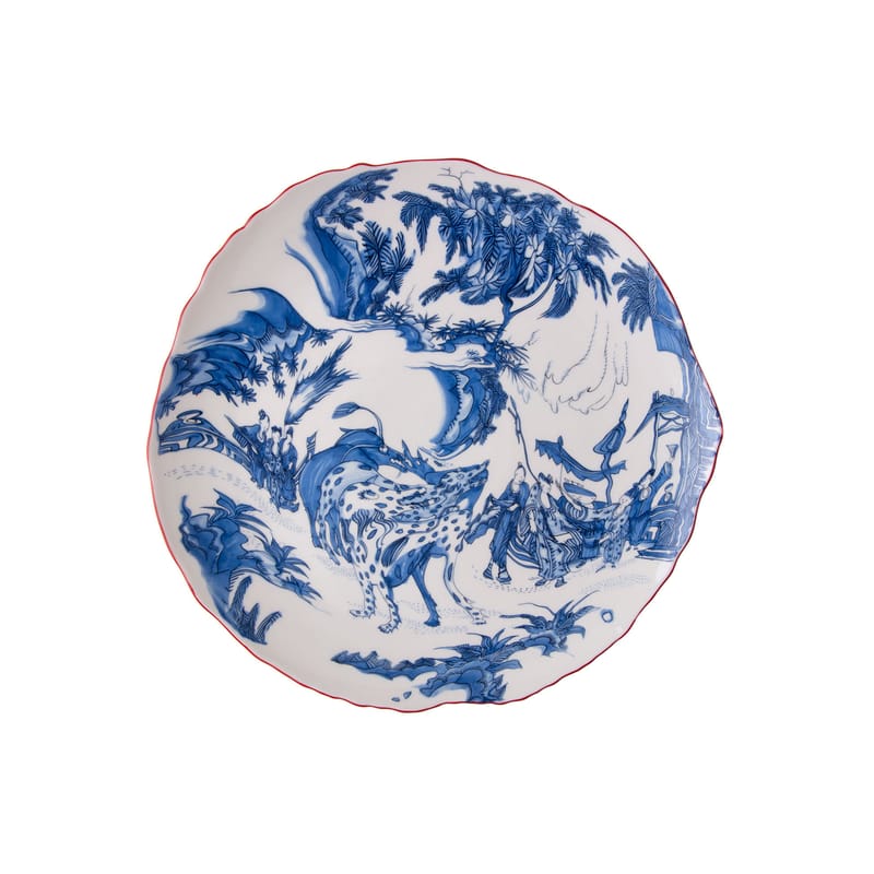 Table et cuisine - Assiettes - Assiette Classics on Acid- Blue chinoiserie céramique bleu blanc / Ø 28 cm - Seletti - Blue chinoiserie - Porcelaine fine