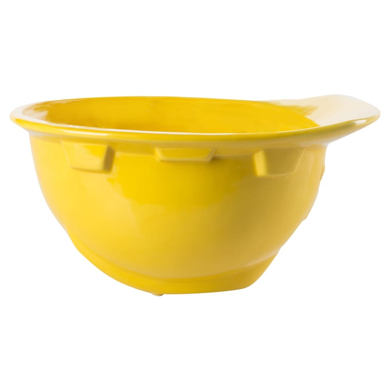 Table et cuisine - Saladiers, coupes et bols - Coupe Work is Over céramique jaune / Casque chantier - Diesel living with Seletti - Jaune - Porcelaine
