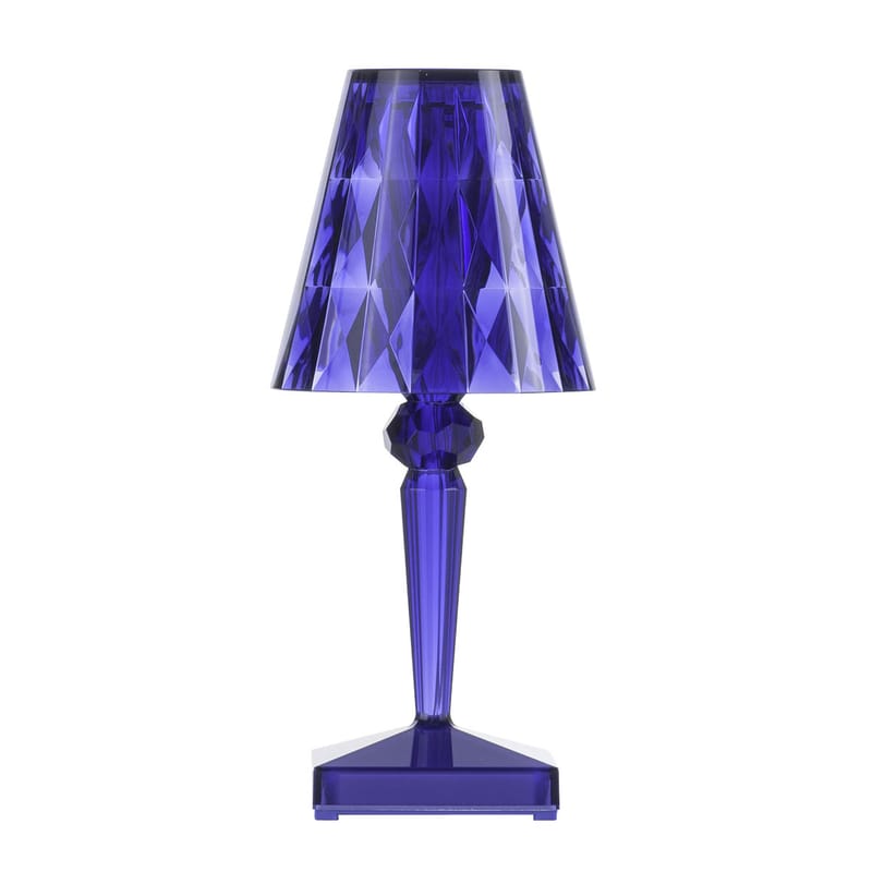 Jardin - Luminaires d\'exterieur - Lampe extérieur sans fil rechargeable Battery LED plastique bleu / H 22 cm - USB - Kartell - Bleu - PMMA