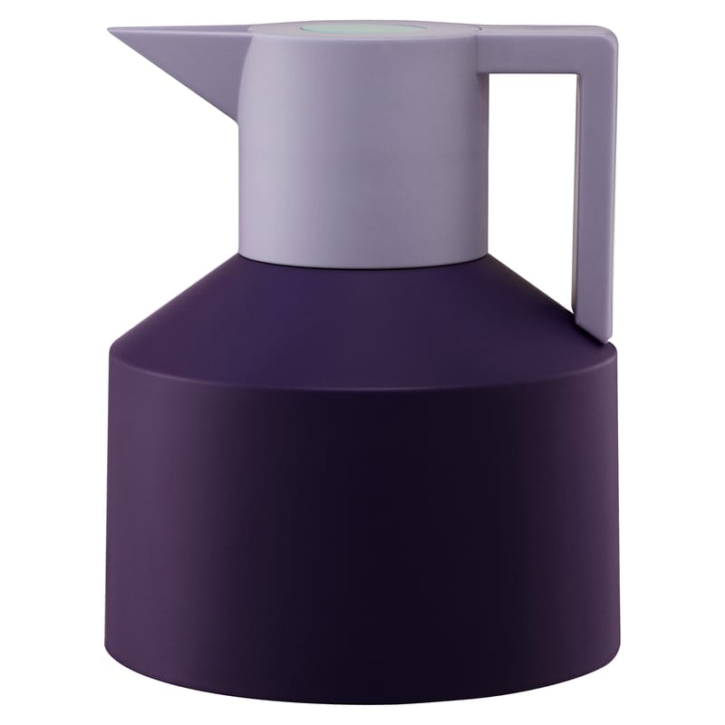 Table et cuisine - Thé et café - Pichet isotherme Geo plastique violet / 1L - Normann Copenhagen - Violet / Bouchon mauve - Plastique