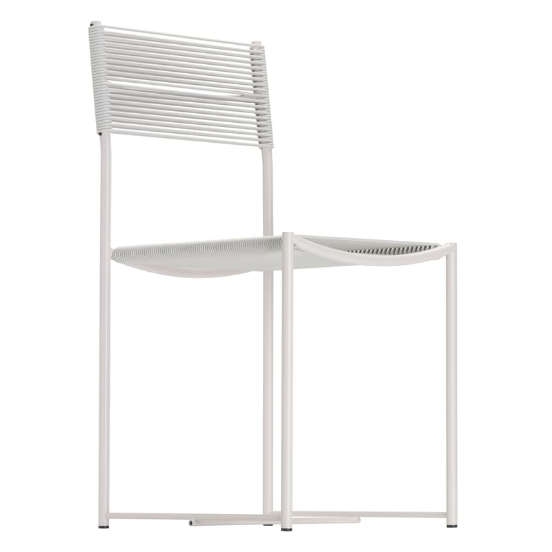 Möbel - Stühle  - Stuhl Spaghetti metall plastikmaterial weiß / Design de 1979 - Exposée au MoMA - Alias - Granitweiß / Weiß - lackierter Stahl, PVC-Draht