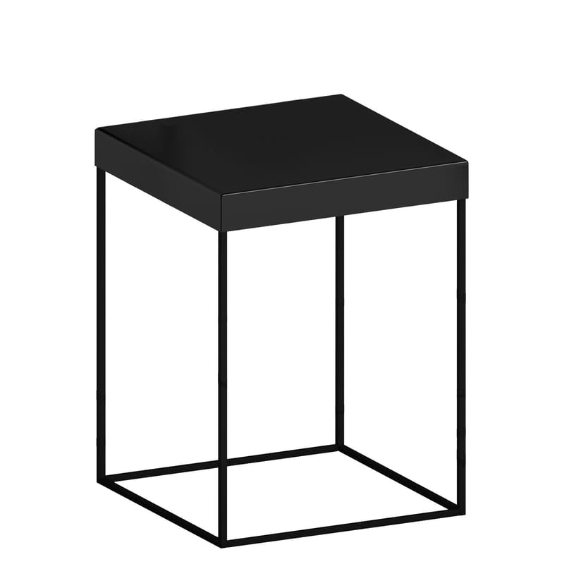 Mobilier - Tables basses - Table d\'appoint Slim Up métal noir / 41 x 41 x H 46 cm - Zeus - Noir cuivré - Acier peint