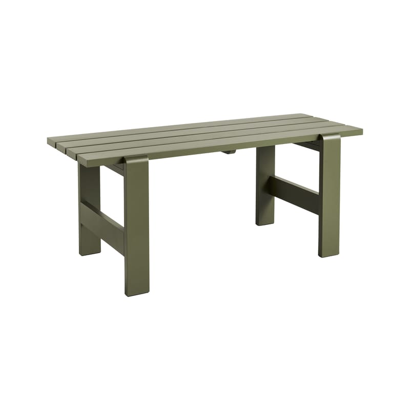 Jardin - Tables de jardin - Table rectangulaire Weekday bois vert / 180 x 66 cm - Hay - Vert olive - Pin massif FSC