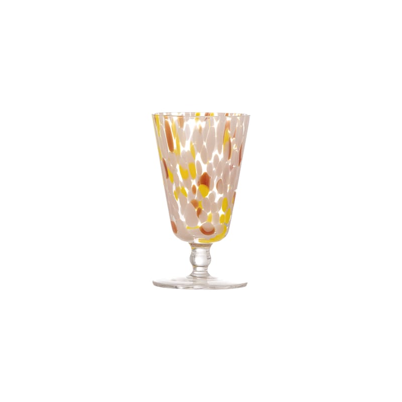 Table et cuisine - Verres  - Verre à vin Lilya verre rose / Ø 8 x H 14,5 cm - Bloomingville - Rose - Verre soufflé bouche