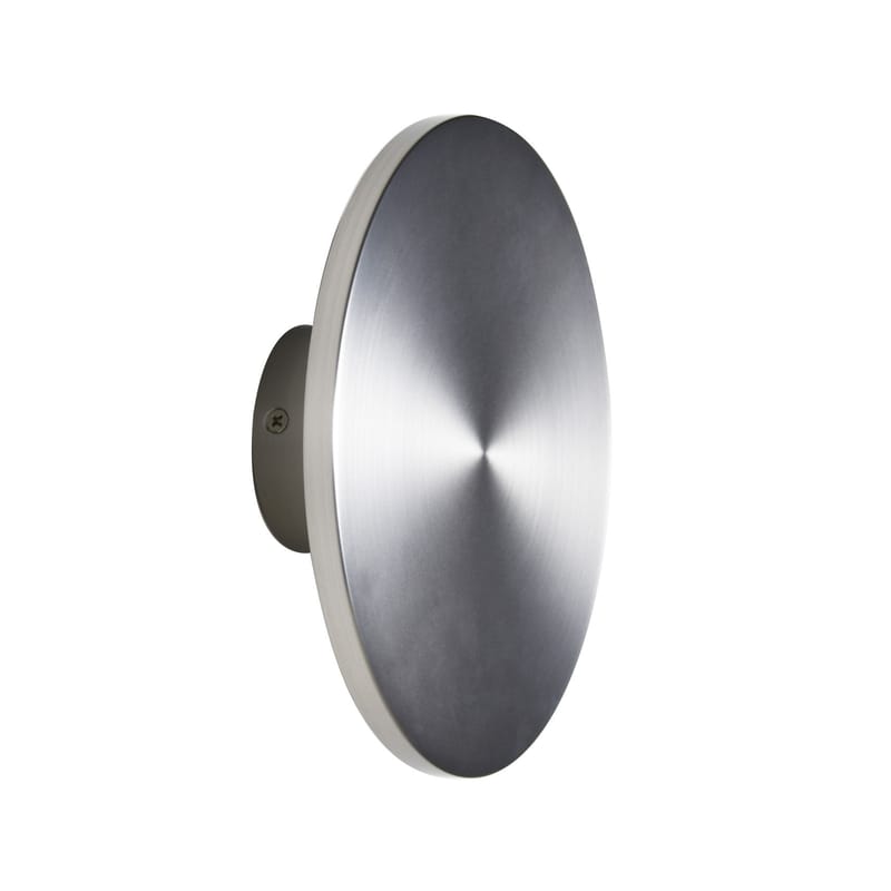 Luminaire - Appliques - Applique Zenith Medium métal argent / LED - Ø 12 cm - ENOstudio - Argent - Acier inoxydable