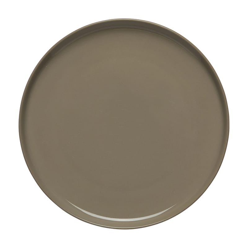 Table et cuisine - Assiettes - Assiette à dessert Oiva céramique beige / Ø 20 cm - Marimekko - Oiva / Beige Terre - Grès