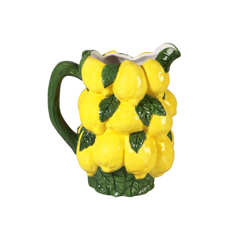 Table et cuisine - Carafes et décanteurs - Carafe Lemon céramique jaune vert / Céramique - & klevering - Jaune & vert - Céramique