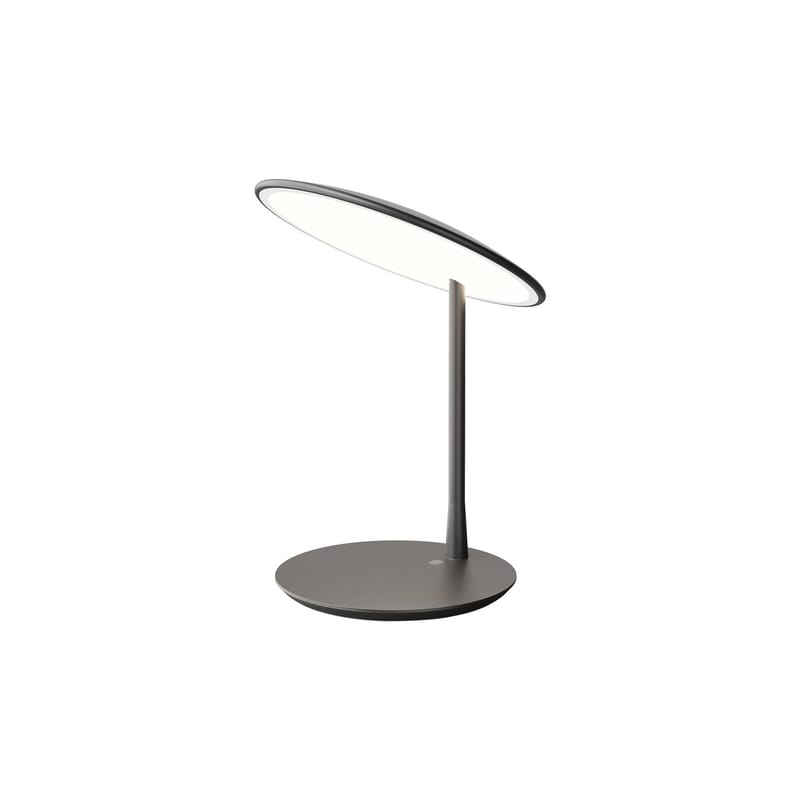 Luminaire - Lampes de table - Lampe de table Disc LED métal noir / Orientable - NINE - Noir - Acier, Aluminium