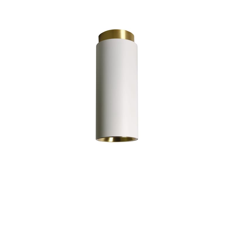 Luminaire - Plafonniers - Plafonnier Tobo C65 métal blanc / Ø 6,5 x H 16,5 cm - DCW éditions - Blanc - Acier