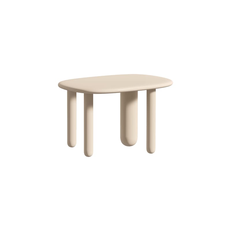 Mobilier - Tables basses - Table basse Tottori bois beige / 4 pieds - 64 x 44 x H 40 cm - Driade - Crème - Bois massif laqué, MDF laqué