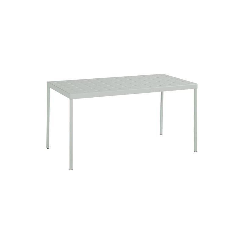 Jardin - Tables de jardin - Table rectangulaire Balcony métal vert / 144 x 76 cm - Bouroullec, 2022 - Hay - Vert désert - Acier peinture poudre