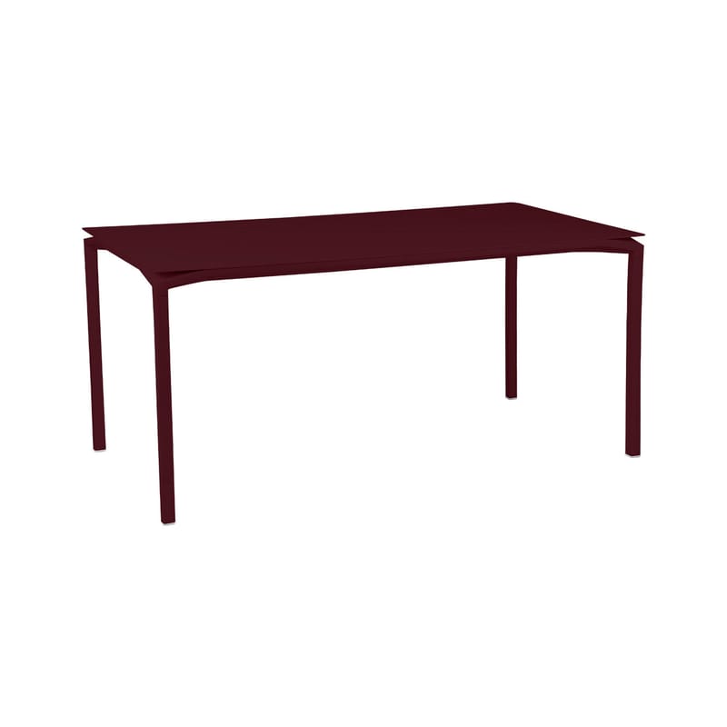 Jardin - Tables de jardin - Table rectangulaire Calvi métal violet / 160 x 80 cm - 6 personnes - Fermob - Cerise noire - Aluminium laqué