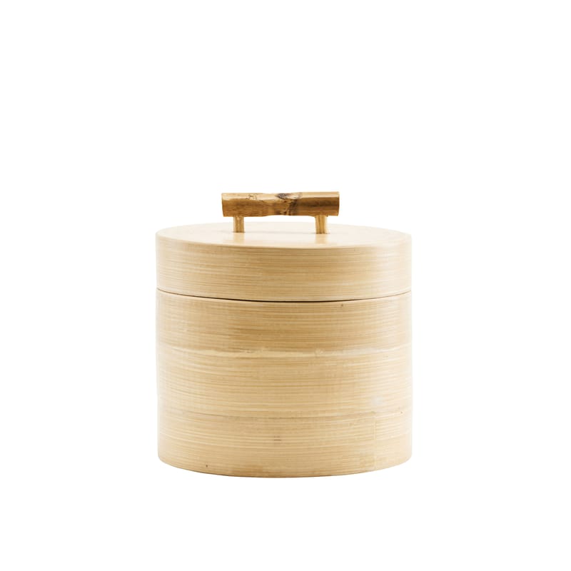 Table et cuisine - Boîtes et conservation - Boîte Bamboo bois naturel / Ø 12 x H 10 cm - House Doctor - Ø 12 x H 10 cm - Bambou
