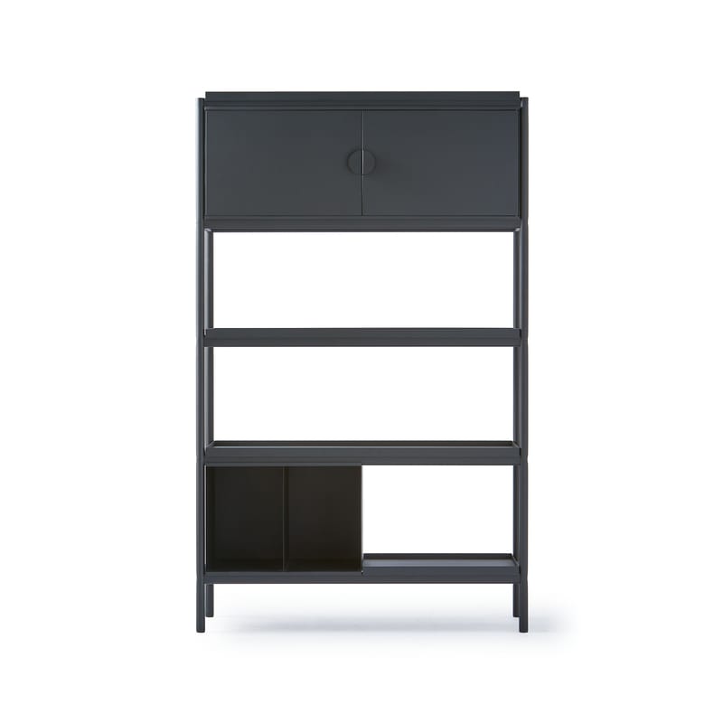 2 Bibliothèques Étagères Ptolomeo Opinion Ciatti - Noir Métal, 200cm Haut | Occasion Bon État