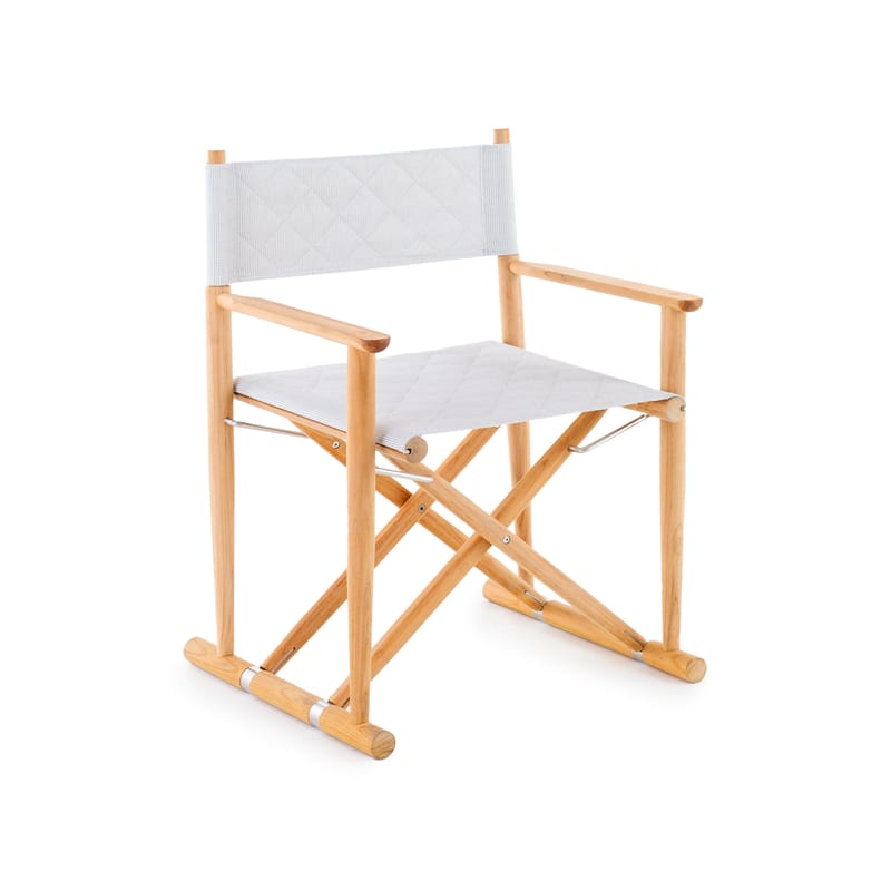 Mobilier - Chaises, fauteuils de salle à manger - Fauteuil Pevero bois naturel / Teck (structure seule sans toile) - Unopiu - Structure fauteuil / Teck - Acier inoxydable, Teck