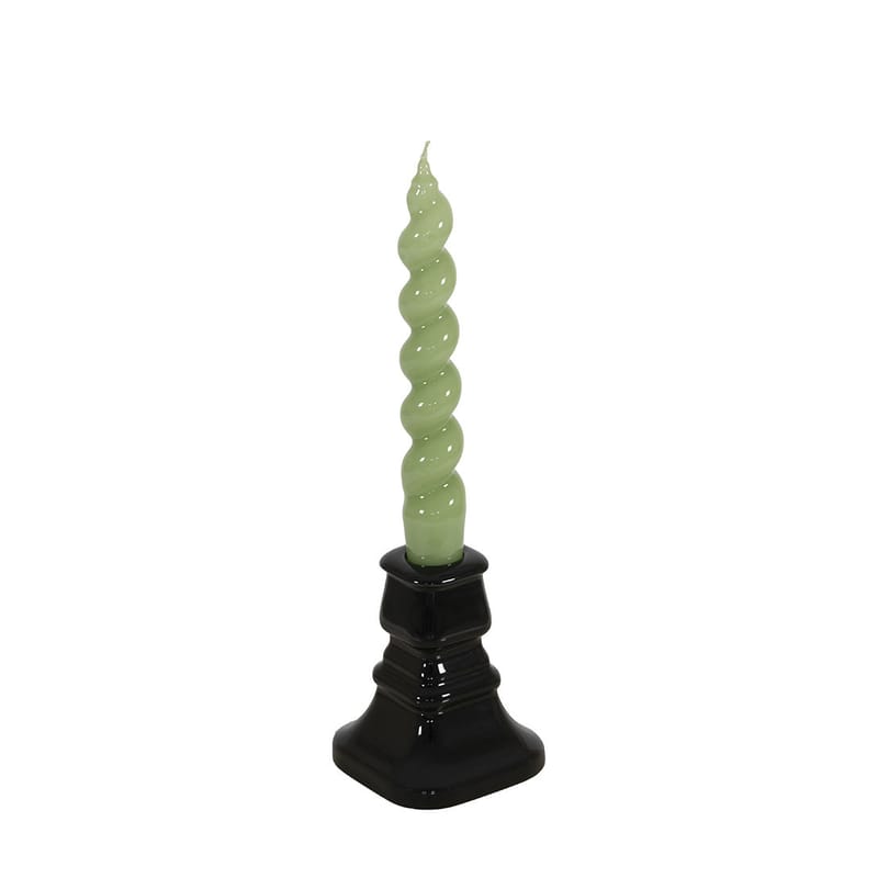 Dekoration - Kerzen, Kerzenleuchter und Windlichter - Kerzenleuchter Castiglione keramik schwarz / Ø 8 x H 10 cm - Maison Sarah Lavoine - Schwarzer Rettich - Keramik glasiert
