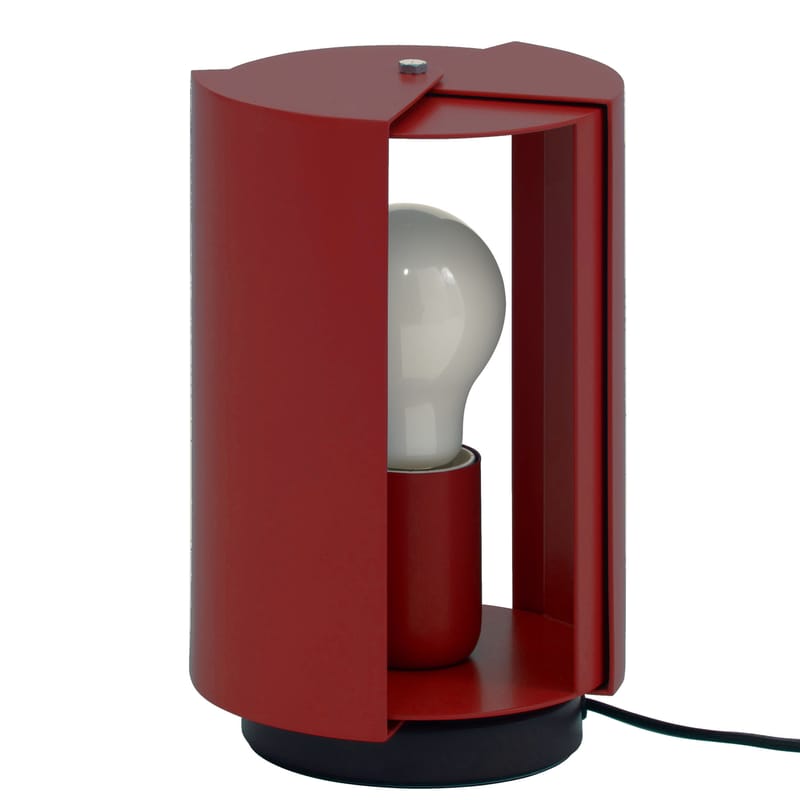 Luminaire - Lampes de table - Lampe de table Pivotante métal rouge / Charlotte Perriand, 1962 - Nemo - Rouge Carmin - Acier, Aluminium