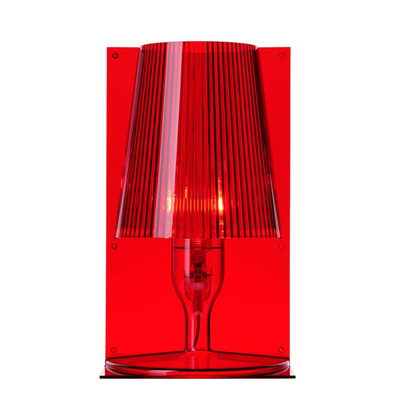 Luminaire - Lampes de table - Lampe de table Take plastique rouge / Polycarbonate 2.0 - Ferruccio Laviani, 2003 - Kartell - Rouge - Polycarbonate 2.0