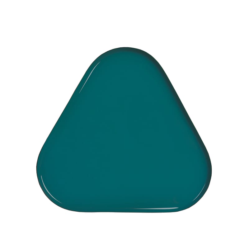 Table et cuisine - Plateaux et plats de service - Plateau Metal Triangle métal vert / 25 x 23 cm - & klevering - Triangle / Vert - Métal