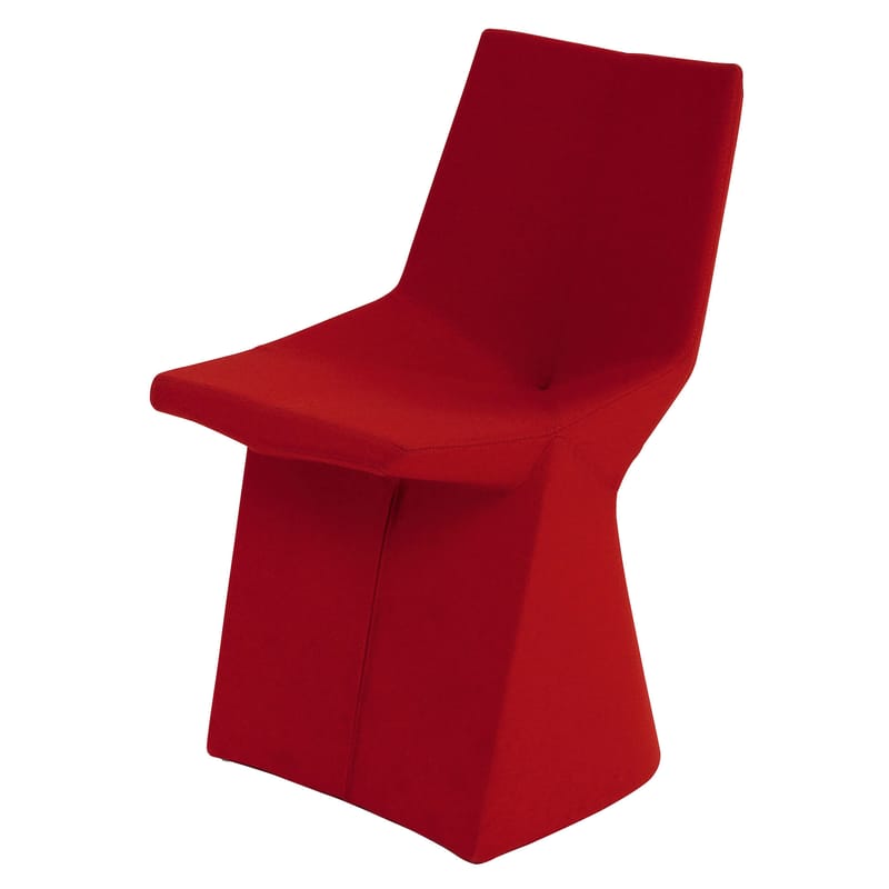 Mobilier - Chaises, fauteuils de salle à manger - Chaise rembourrée Mars tissu rouge - ClassiCon - Tissu rouge - Acier, Laine, Ouate de polyester