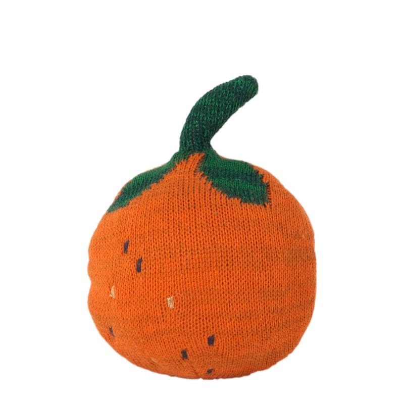 Mobilier - Mobilier Kids - Peluche Fruiticana - Orange tissu orange / Culbuto - Tricoté - Ferm Living - Orange - Coton organique, Polyester
