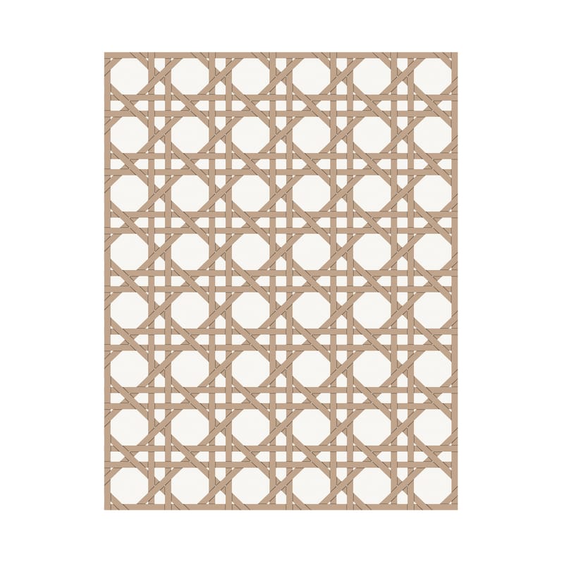 Décoration - Tapis - Tapis d\'extérieur Cannage plastique beige / 99 x 150 cm - Vinyle - PÔDEVACHE - Beige - Vinyle
