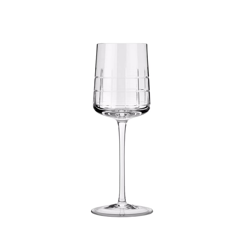 Table et cuisine - Verres  - Verre à vin blanc Graphik verre transparent / Cristal soufflé bouche - Christofle - Transparent - Cristal soufflé bouche