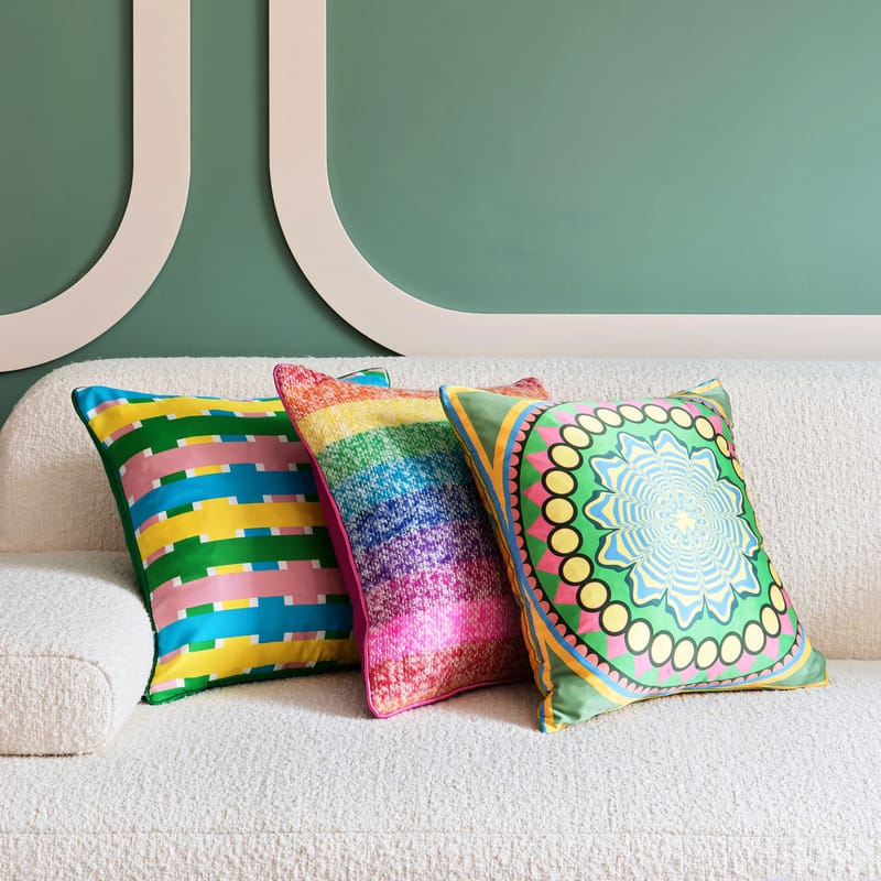 Yellow green cushions cheap