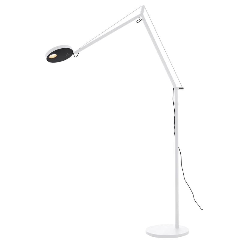 Luminaire - Lampadaires - Lampadaire Demetra métal blanc LED / Avec détecteur de présence - Artemide - Blanc - Aluminium peint