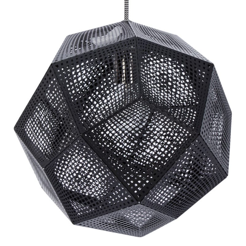 Luminaire - Suspensions - Suspension Etch Shade métal noir / Ø 32 cm - Tom Dixon - Noir - Acier inoxydable laqué