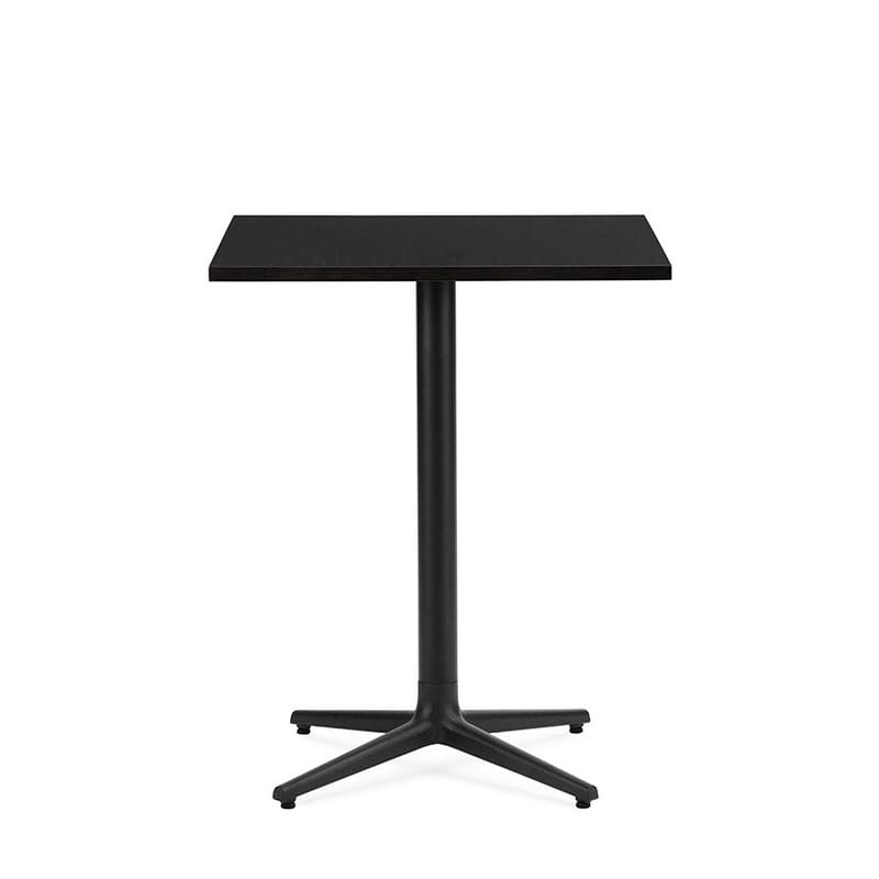 Mobilier - Tables - Table carrée Allez 4L INDOOR bois noir / 60 x 60 cm - Chêne - Normann Copenhagen - Chêne noir (indoor) - Contreplaqué de chêne, Fonte