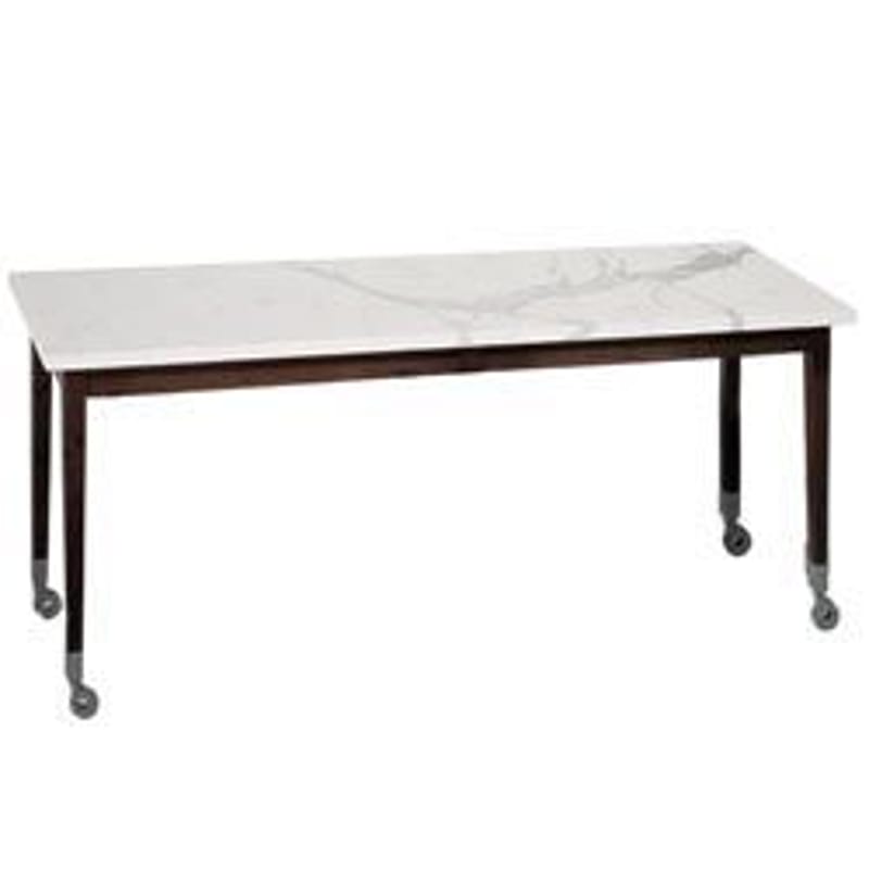 Mobilier - Mobilier d\'exception - Table rectangulaire Neoz pierre bois naturel / 210 x 90 cm - Driade - Ebène/ marbre - Acajou, Marbre