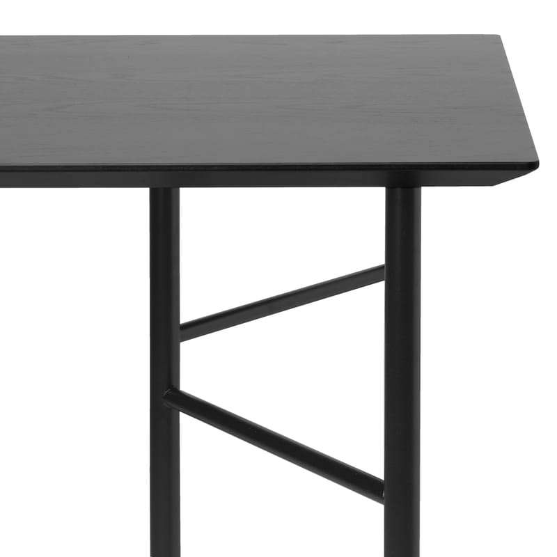 Furniture - Office Furniture - Table top - / for trestle Ming Large - 160 x 90 cm by Ferm Living - Top / Black - Lacquered oak veneer on MDF