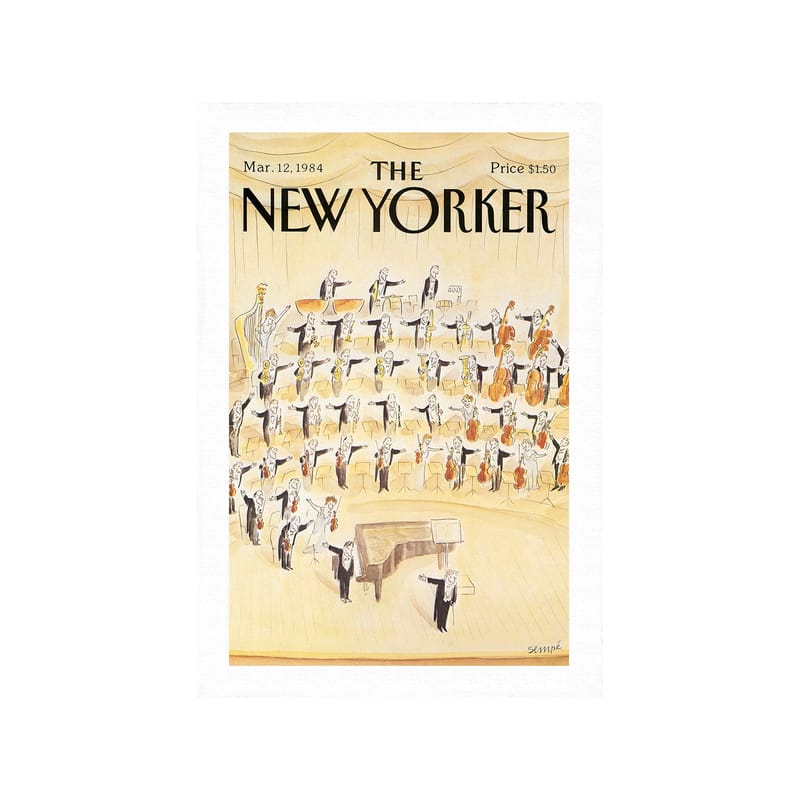 Décoration - Objets déco et cadres-photos - Affiche The New Yorker  / Orchestre, Sempé papier multicolore / 38 x 56 cm - Image Republic - Orchestre - Papier Velin d\'Arches