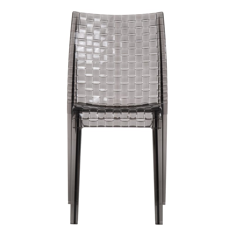 Mobilier - Chaises, fauteuils de salle à manger - Chaise empilable Ami Ami plastique gris - Kartell - Fumé - Polycarbonate