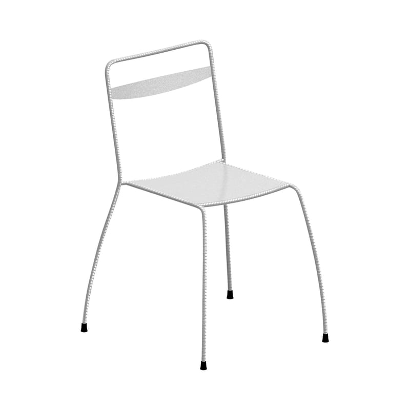 Mobilier - Chaises, fauteuils de salle à manger - Chaise Tondella métal blanc - Zeus - Blanc - Acier