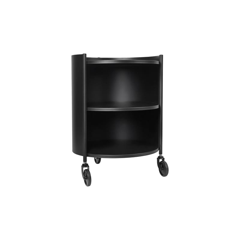 Mobilier - Tables basses - Chariot Eve métal noir / Ø 40 x H 53 cm - Ferm Living - Noir - Acier