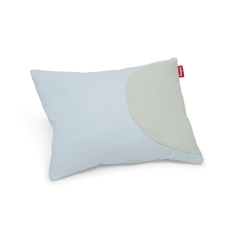 Décoration - Coussins - Coussin Pop Pillow tissu bleu gris / Coton - 50 x 37.5 cm - Fatboy - Frost - Coton, Fibre de polypropylène