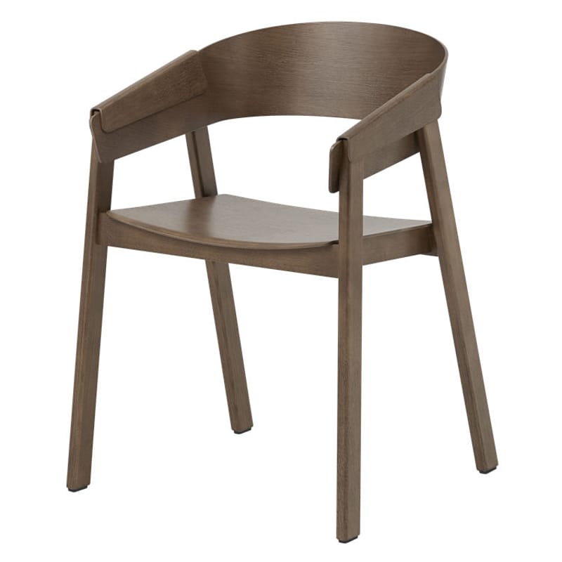 Mobilier - Chaises, fauteuils de salle à manger - Fauteuil Cover bois naturel - Muuto - Bois foncé - Frêne teinté, Hêtre teinté