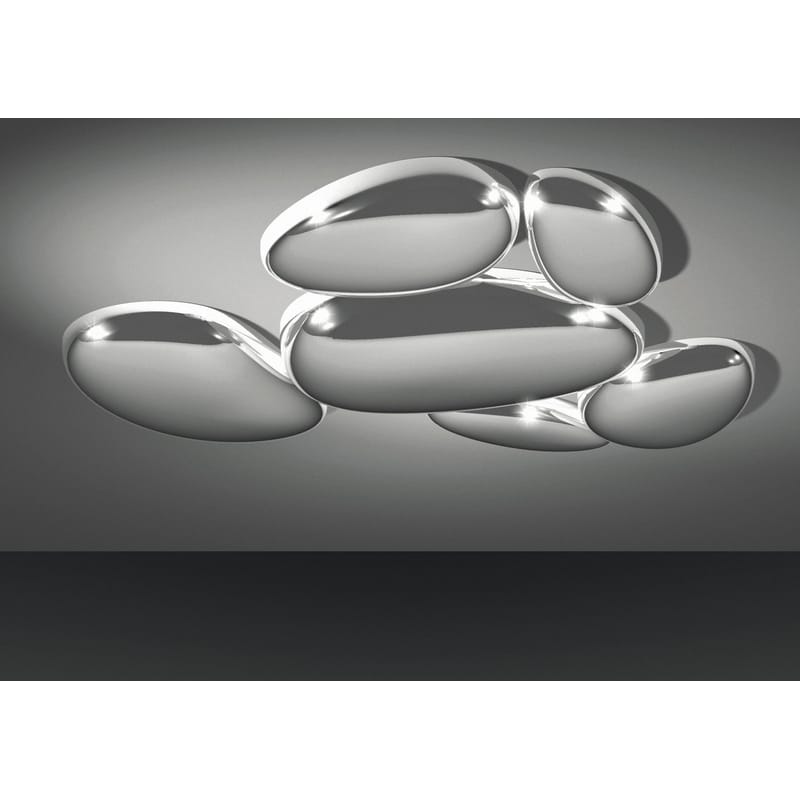 Luminaire - Plafonniers - Plafonnier Skydro plastique métal / module non électrifié - Artemide - Chrome brillant - ABS, Fonte d\'aluminium