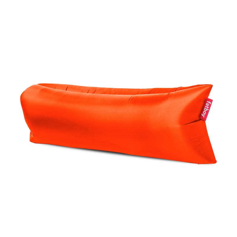 Jardin - Bains de soleil, chaises longues et hamacs - Pouf d\'extérieur gonflable Lamzac 3.0 tissu orange / L 200 cm - Polyester - Fatboy - Orange Tulipe - Polyester ripstop