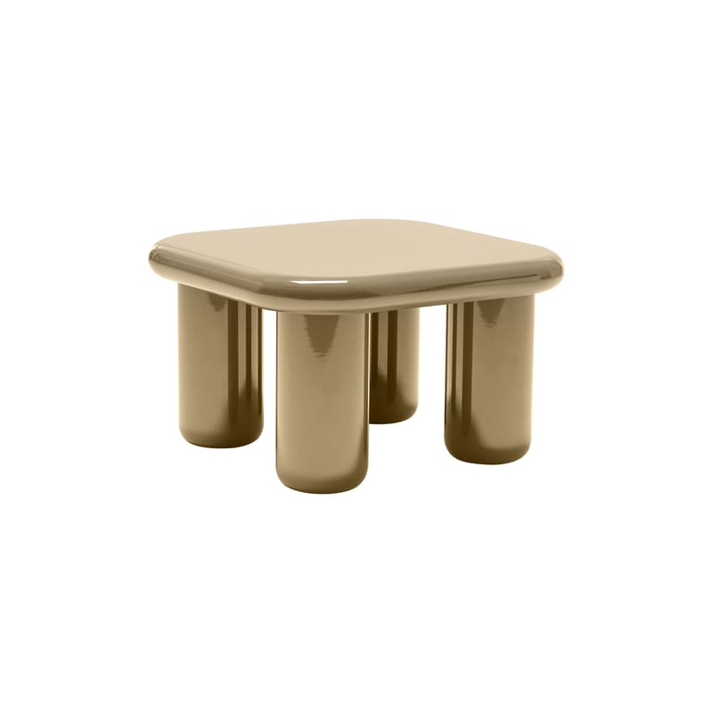 Mobilier - Tables basses - Table basse Bilbao bois beige / 83 x 83 x H 45 cm - Mogg - Beige - Bois alvéolaire laqué, Polyuréthane laqué