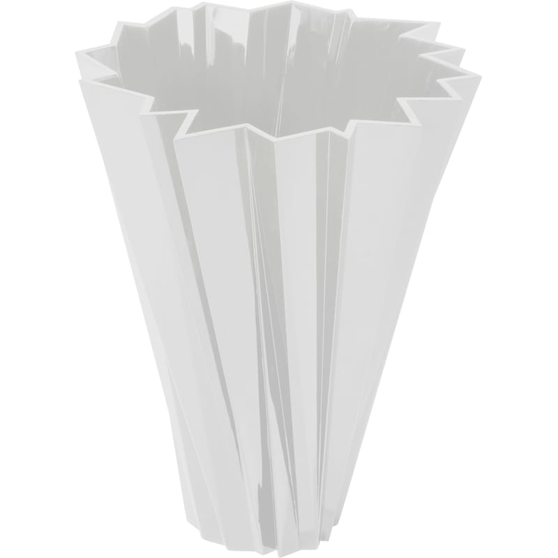 Décoration - Vases - Vase Shanghai plastique blanc / Mario Bellini, 2012 - Kartell - Blanc opaque - PMMA