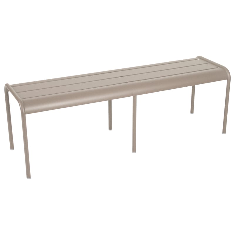 Life Style - Luxembourg Bench metal brown beige 3/4 seats - Fermob - Nutmeg - Lacquered aluminium