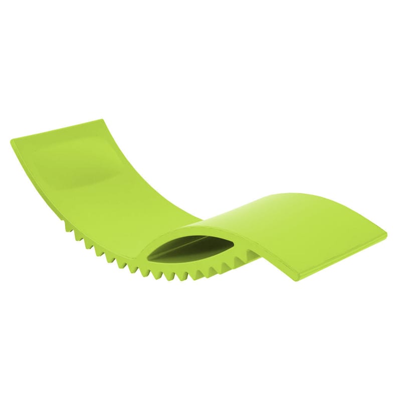 Jardin - Bains de soleil, chaises longues et hamacs - Chaise longue Tic plastique vert - Slide - Vert - polyéthène recyclable