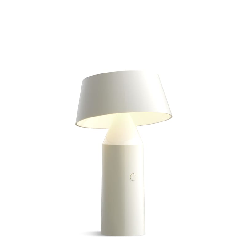 Icônes - Luminaires iconiques  - Lampe sans fil rechargeable Bicoca plastique blanc - Marset - Blanc - Polycarbonate