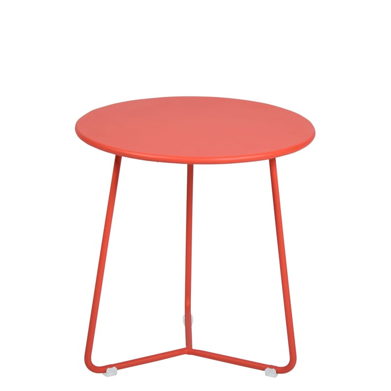 Mobilier - Tables basses - Table d\'appoint Cocotte métal rouge orange / Tabouret - Ø 34 x H 36 cm - Fermob - Capucine - Acier peint